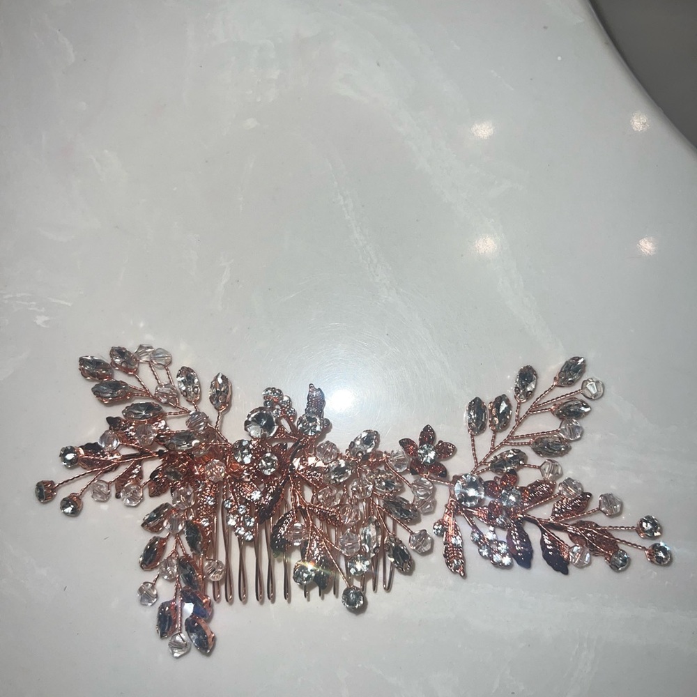Rhinestone wedding hair comb